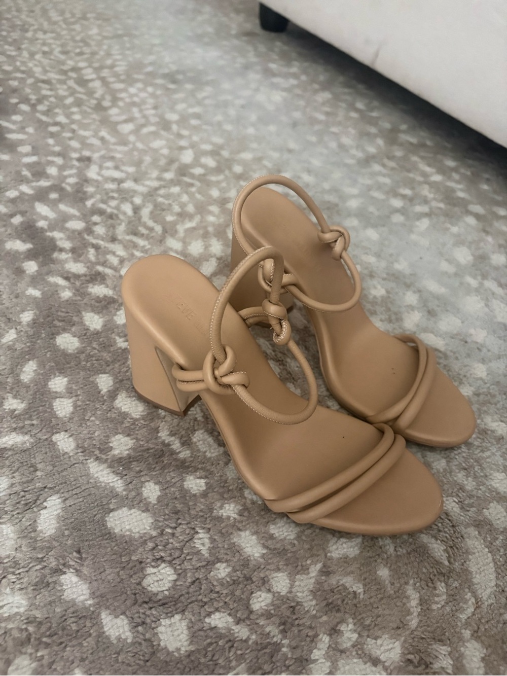 Steve Madden Beige Knot-Strap Heel